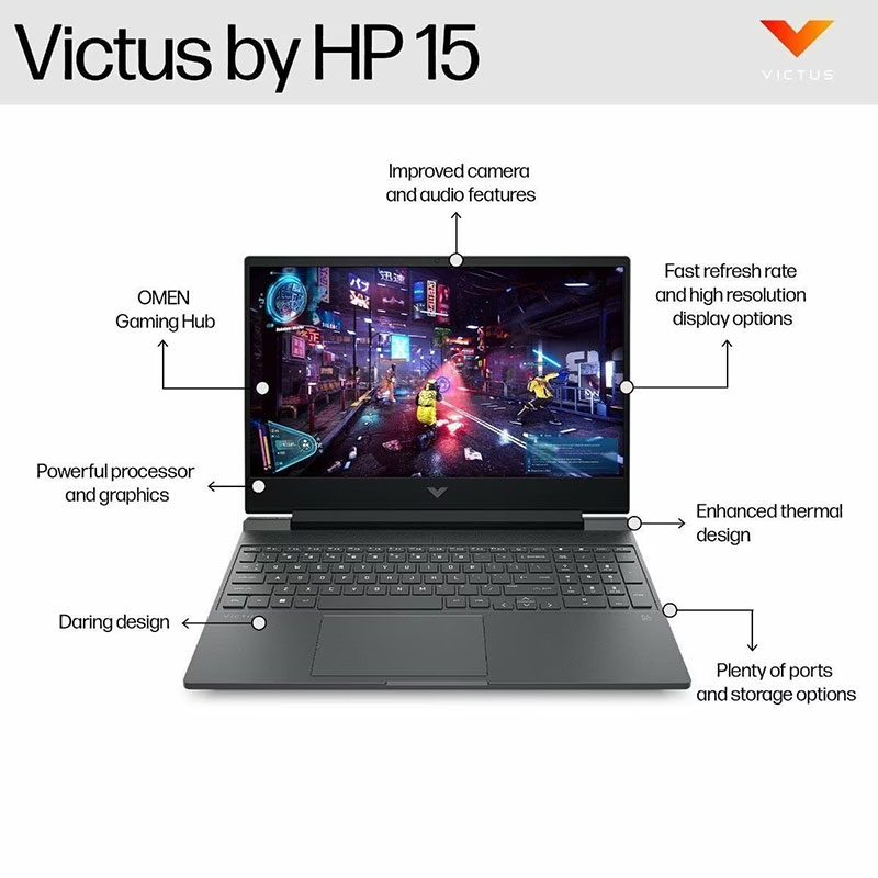 HP Victus - 14th Gen Intel Core i5-14450HX 15.6